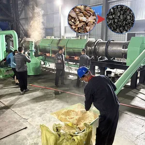 Olive Shell Cashew Shell Hazelnut Shell Continuous Carbonization Furnace Carbon Powder Making Machine thumbnail-1
