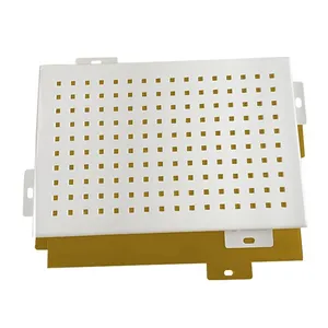 Perforated Aluminum Single Panel Ceiling Curtain Wall, Perforated Aluminum Single Panel for Sound Absorption and Heat Insulation for Interior Decoration thumbnail-3