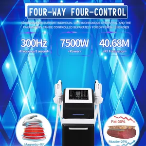 4 Handles Electromagnetic Muscle Stimulator HIEMT 30cm Coil Treatment Head 220V Input thumbnail-2