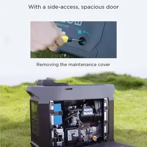 Generator Cerdas EcoFlow Berkapasitas Tinggi 220V Dual Fuel, Tenaga Gas Cair Dan Panel Surya, Cadangan Daya Darurat Dengan Remote thumbnail-2
