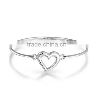 2015 Fashion Jewelry For Women, Open Heart Catch Bangle Bracelet thumbnail-1