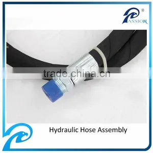 5/16" EN853 1SN Hydraulic Rubber Hose and NPT Fittings thumbnail-1