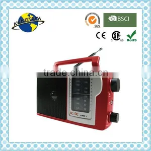 Fancy Red Classical Design Portable Analogue AM FM Radio thumbnail-1