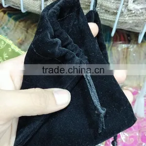 BP0704 Fashion Black Jewelry Pouches Velvet Gift Bags, Drawstring Gift Bag Pouches thumbnail-2