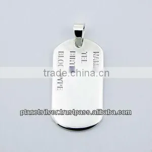 Sterling Silver Badge Pendant Ideal For Personalization thumbnail-1