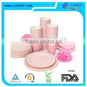 Kids Birthday Party Supplies Disposable Tableware Pure Color Party Tableware thumbnail-1