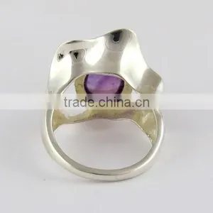 Fantastic Purple Amethyst Ring, Gemstone Silver Jewellery, Online Silver Jewellery thumbnail-6