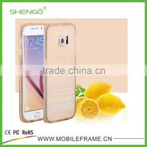 Colorful TPU Mobile Phone Case for Samsung Galaxy S6 Edge With Diamond thumbnail-5
