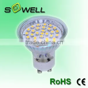 110/230V 4.8W GU10 5050SMD 30pcs 50*62mm CE RoHS Glass Material LED Spot Lamps thumbnail-1