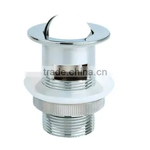 Brass Flap Drainer, Without Overflow Hole, Chrome Finish thumbnail-1