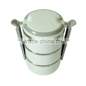 Household Items Color Melamine Disposal Stainless Steel Bento Lunch Box 3 Compartment thumbnail-3