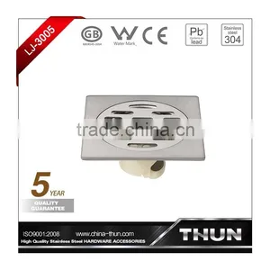Simple 304 Stainless Steel Floor Drain for Bathroom 100*100mm thumbnail-6