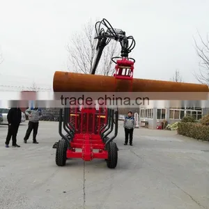 Forest Equipment, Log Trailers With Grapple ,telescopic Crane With Cheaper Price thumbnail-1