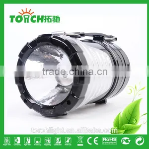 New Product Promotion Solar Rechargeable LED Lantern Flashlight Camping Light With 3w Flashlight Outdoor Camping Lamp thumbnail-6