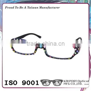 Polka Dots Pattern and Rubber Coating Eyeglasses Frames thumbnail-1