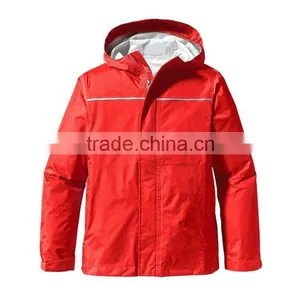 Hooded Waterproof Nylon Red Cheap Windbreaker thumbnail-1