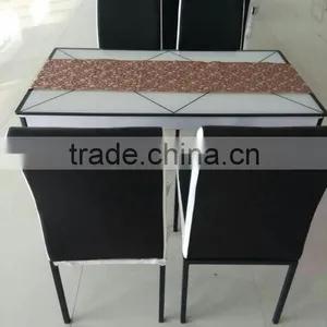 Modern Minimalist Glass Dinette Table Four Chairs Combination Small Apartment Dining Table Dining Table thumbnail-6