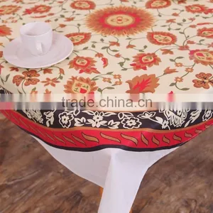 Round Table Overlay/round Table Cloths Cotton/round Tablecloth 120 thumbnail-5