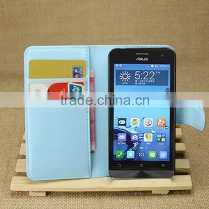 Hot Selling Cheap Mobile Phone Leather Flip Cover Case For Asus Zenfone 4 thumbnail-1