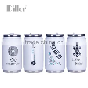 2015 Eco-friendly Stainless Steel Cola Can Vacuum Flask With Straw thumbnail-1