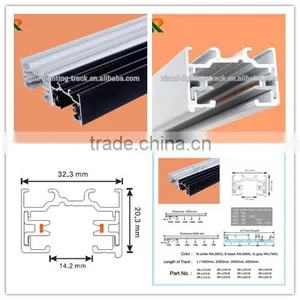Single Circuit 2 Wires Light Track Rail for Led Ceiling Track Light thumbnail-1