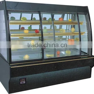 3 Layers Front Open Sliding Door Display Cake Refrigerated Showcase, Cake Showcase, Guangzhou Manufacturer thumbnail-3