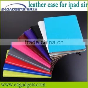 2013 Hot Selling Luxury Crazy Horse Pattern Leather Case for Ipad Air Folio Case thumbnail-1