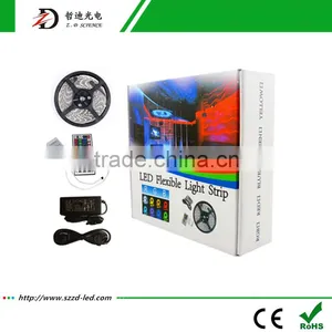 12V Non-waterproof or Waterproof SMD 5050 RGB LED Strip Kit(5m RGB LED Strip+44key Controller+12V5A Power Supply) thumbnail-1
