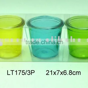3pcs Glass Candle Holder thumbnail-1
