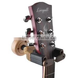 Auto Lock Wall Hanger Type Real Solid Wood Insturment Hanger Wooden Guitar Hanger thumbnail-6