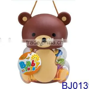 Cute Plastic Small Feeding Bottle With Infant Baby Rattles Toy thumbnail-6