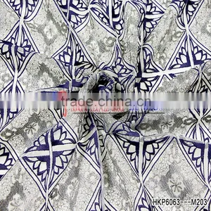 Latest African Lace Ffabric White Polyester Mesh Mlik Silk Thread With Geometric Element Fashion Style thumbnail-2