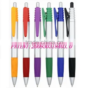New 2016 Hot Selling Ball Pen, Silver Barrel Ball Pen With Cushy Clip Laser Logo Projector thumbnail-1