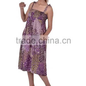Rayon Tube Dress Rayon Smoke Sun Summer Dress thumbnail-1