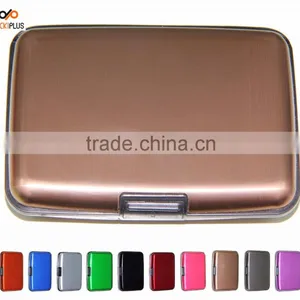 Luckiplus Inventory RFID Blocking Aluminum Credit Card Holder for Men & Women, Cool Slim Metal Busin Golder thumbnail-1