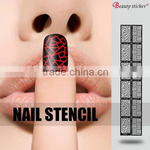 Factory Wholesale/OEM/ODM Nail Stencil Reusable Nail Stencil Sticker thumbnail-1