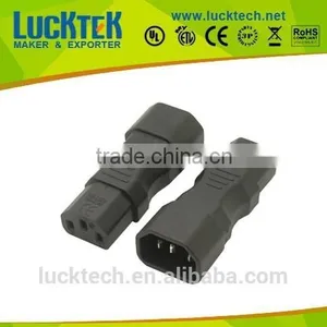 IEC 320 C14 to C13 Straight Electronical Adapter, IEC C13 to C14 180 Degree Electronical Adapter thumbnail-1