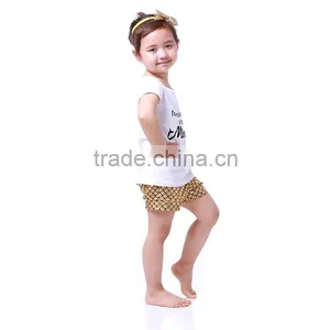 Kids Clothes Girls Mermadi Set Gold Mermaid Short Set thumbnail-3