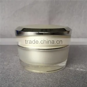 White Acrylic Cosmetic Packaging Jar thumbnail-1