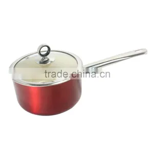 20cm Saucepan With Ceramic Coating Inside and Metallic Gold Powder Coating Paint thumbnail-2