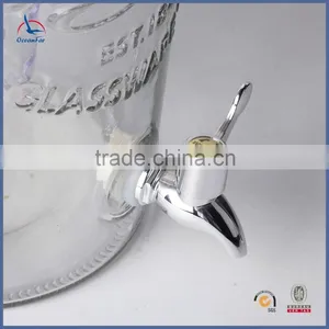 5.8L Old Fashion Glass Dispenser Glass Drink Dispenser With Tap thumbnail-2
