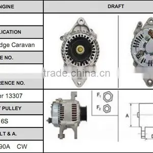 Cost-effective Engine Alternator 90-97 Dodge Caravan 13307 Alternator thumbnail-1