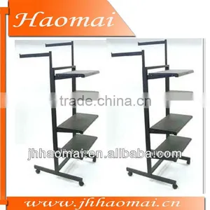 Rolling Display w/ 4-24" Shelves and 2-16" Arms thumbnail-1