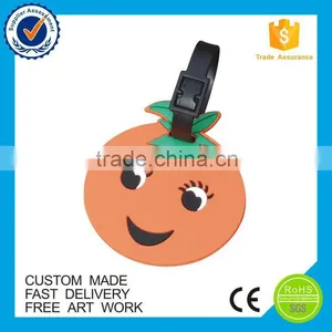 High Quality Rubber Smile Face Pvc Eco-friendly Luggage Tag thumbnail-1