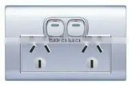 Austrilian Standard Double 10a Recessed Wall Socket thumbnail-1