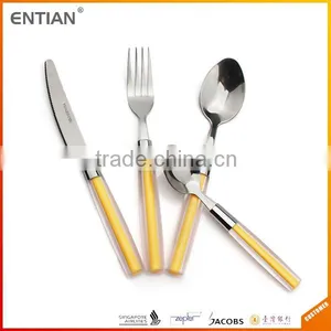 Stainless Steel Flatware Set With Plastic Handle, Cutlery Set Sale, Stainless Flatware thumbnail-1