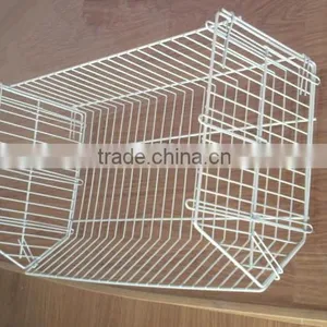 RH-BR01 White Color Light Dusty Stackable Basket Rack,Stacking Wire Basket thumbnail-2