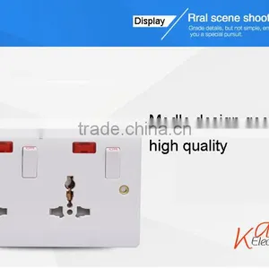 Factory Price Double 10A 3 Pin Wall Socket thumbnail-1