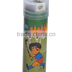 Wooden Color Pencil in Ruler Tube Box thumbnail-1