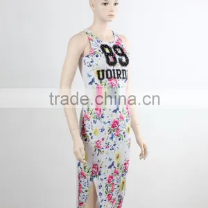 Custom Design Fashion Two Piece Bodycon Dress 2016 Gril Women Dress New Fashion Pint Good Quality thumbnail-2
